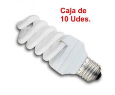 Lighted - Caja 10 bombillas bajo consumo extra mini 9w e27 luz blanca día 6500k