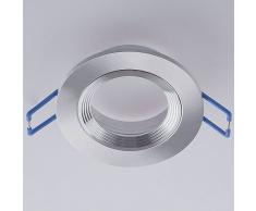 10x Housing para Downlight. Anillo Luz de Techo Empotrada Aluminio Redondo para GU10 MR16 GU5,3 G4 LED Spot, LED Highpower Spot, halógena normal