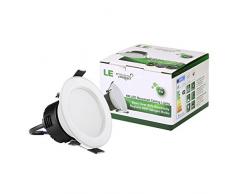 LE Luces de techo LED empotradas, 4W, equivalente halógeno 30W, 210lm, blanco cálido 3000K, haz de luz de 90°, luz empotrada
