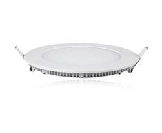 Súper delgada 6W Ronda Blanco cálido 3000-3500K LED luz del panel empotrada en el techo LED Lámpara con transformador