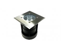 Foco de suelo IP65 Níquel mate rectangular Trango tg3084s