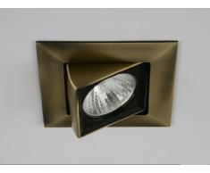 KUBIC - Foco Empotrable Kubik Cuadrado Basculante (Valido para Halógeno y LED),color Cuero
