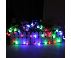 5M 28 bola globo cadena luces coloridas impermeable al aire libre hada luz LED para jardín Patio enchufe para la UE Holiday fiesta árbol de Navidad decoración de la boda