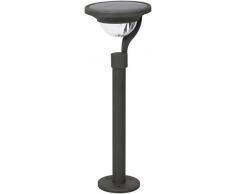 Ranex Poste Solar LED de Jardín, Sensor de Día Y Noche, , Negro,