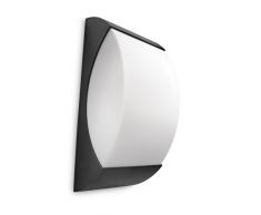 Philips myGarden Starry - Aplique de exterior, luz blanca cálida, 1 bombilla fluorescente, 20 W, casquillo E27, protección IP44, color negro
