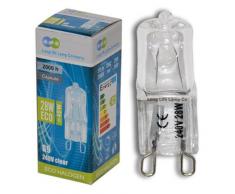 Long Life Lamp Company G9ECO28W - Bombilla de cápsula halógena de bajo consumo, casquillo G9, 28 W, 10 unidades