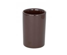 WENKO 19953100 Vaso higiene dental Polaris marrón, Cerámica, 7.5 x 11.2 x 7.5 cm, Marrón