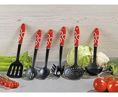 Esmeyer Sven - Set de 6 utensilios de cocina, mango de material plástico ABS (termoresistente hasta los 210 °C)