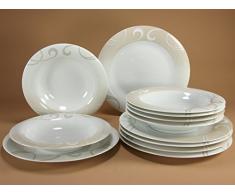 Creatable 19006 Soft Finesse - Vajilla de 12 piezas, color marrón