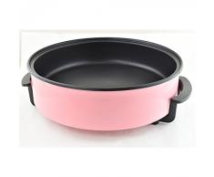 Eléctrico Sartén Ø 42/9cm Bandeja para pizza Cazuela De Fiesta Cazuela Eléctrica Sartén (Fucsia) Pink