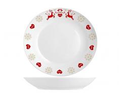 Home Coupe Juego de Platos Vajilla 18 Piezas, Porcelana, Color Blanco