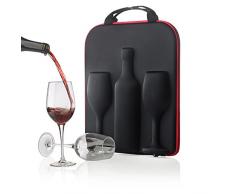 XD Design Swirl - Estuche de vino, color negro y rojo