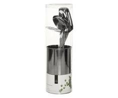 Premier Housewares - Juego de 5 utensilios de cocina con recipiente (acero inoxidable)