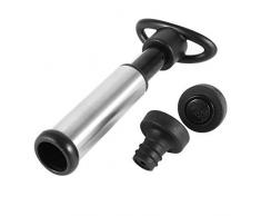 Al vacío para botella de vino sellador manual para tiras de w 2 botón tapones negro tono plateado