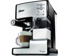 Oster Prima Latte - Cafetera espreso con tratamiento de leche, 15 bares de potencia (Plata)