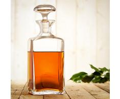 Jarra de whisky elegante - Jarra de whisky con tapón hermético - Decantador de cristal - Fabricado a mano - Volumen: 750 ml