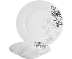 Maxwell & Williams DT79012 - Vajilla en caja de regalo, porcelana, 12 piezas, diseño de flores, color blanco