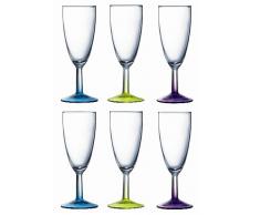 Menastyl Table 9208312 - Copas alargadas de champán, 145 ml, 19 x 13 x 17 cm (surtido, conjunto de 6)