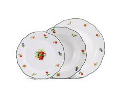 Brunchfield Lewes - Vajilla en porcelana de 18 piezas