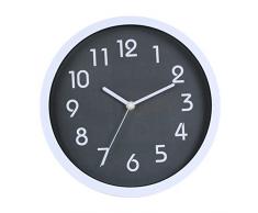 Binwo modernos colorido elegante con estilo silencioso para no marcando Inicio Cocina / sala de estar del reloj de pared 10 pulgadas (Gris)