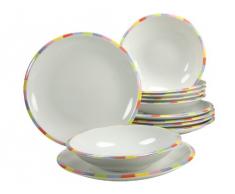 Creatable 19058 - Vajilla elegante, color multicolor