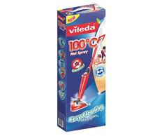 Vileda 100º - Mopa a vapor, color negro y rojo