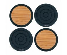 Stiefelmayer-Contento 655022 Tip-Top - Posavasos (bambú y silicona), color negro