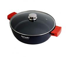 We Cook 10300 - Cazuela baja de aluminio fundido, 30 cm