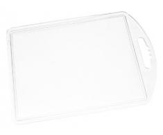 Fackelmann 39293 - Tabla para cortar de plástico, 35 x 25 centímetros, color blanco