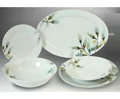 PAME 06271 - Vajilla de porcelana, 20 piezas, 36 x 25 cm