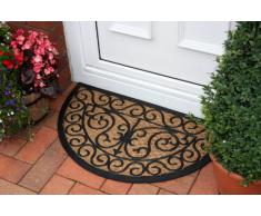 Felpudo Nuevo Fibra Coco Natural Goma Patrón Semicircular 45x75cm