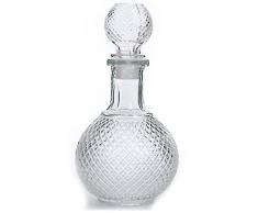 Gosear 1000ML Botella de Cristal Vidrio Decantador con Tapón de Tapa para Whisky Licores Vino Cerveza Agua Potable Beber Barra Hogar,Forma de Bola Redonda