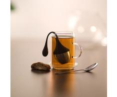 Ad Hoc TE52 Hangtea - Infusor de té con gancho pequeño (silicona y acero), color negro