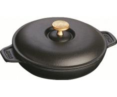 Staub 1332025 - Fuente redonda con tapa, color negro mate, tamaño 20 cm
