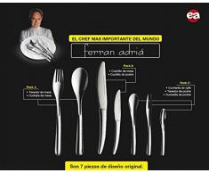 Cubertería Ferran Adriá - Set de 14 piezas cubiertos en acero inoxidable brillante con línea moderna exclusiva