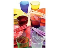 Villa d'Este Home 2163687 Cancun - Set de 6 vasos de agua (cristal soplado), varios colores