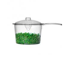 Dexam - Olla con tapa para microondas (policarbonato y plástico, 1 L, tamaño mediano)