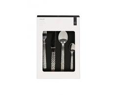 Premier Housewares Hammered - Cubertería (acero inoxidable, 16 piezas)