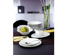 Seltmann Weiden 001.693686 - Vajilla (16 piezas), color blanco y negro