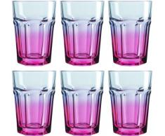 Josef Mäser GmbH Serie Country - Vasos (40 cl, 6 unidades), color azul y rosa