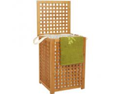 Cesto para ropa sucia en BAMBÚ barnizado - Estilo contemporáneo y natural