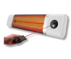 Veito CH2500RW - Calentador de diseño de infrarrojos (con mando a distancia, 4 niveles de calor, función de temporizador, climatizador, radiador de carbón de 2500 W, ideal como calentador para terraza), color blanco Calentador