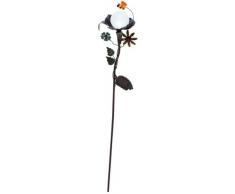 Näve - Baliza solar decorativa, motivo de flor con abeja