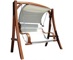 Diseño oscilación del jardín porche columpio hamaca modelo de alerce madera: HM101 'MERU'