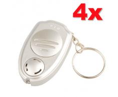 SODIAL(R) 4x Plata electronico de plagas de insectos repelente de mosquitos ultrasonico llavero de control