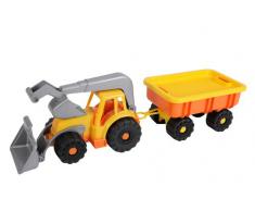 Simba 107134118 - Tractor y el remolque con una pala, juguetes para la arena, colores surtidos