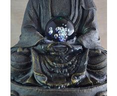 Fuente para interior con Buda (iluminación LED multicolor, 30 cm