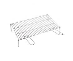 Sauvic 02730 - Parrilla barbacoa inoxidable con patas, 18/8, 55 x 40 cm