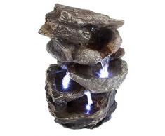 Fuente de Agua de Mesa de 3 niveles con luces Hayal Ambienté