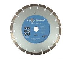 Disco de corte de diamante (230 Silver Runner diamnt con orificio de 22,23 mm – Disco de diamante adecuado para Bordillo, piedra – Adoquín, cortadora de césped, de piedra, tejas y Muro piedra
